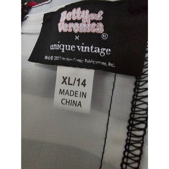 Unique Vintage Betty and Veronica Vegan Leather Dress Size XL - Picture 7 of 8